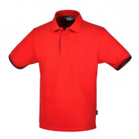Koszulka polo bawełniana z trzema guzikami czerwona Beta 7547R