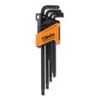 Komplet 8 kluczy trzpieniowych kątowych długich z końcówką kulistą profil Torx® Beta 97BTXL/SC8 - rozmiary: T9-T40