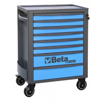 Wózek narzędziowy pusty z 8 szufladami niebiesko-szary Beta 2400/RSC24/8-B
