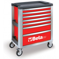 Wózek narzędziowy czerwony z 7 szufladami Beta 3900/C39-7/R