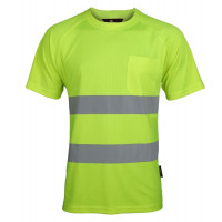 T-shirt ostrzegawczy żółty Coolpass Vizwell VWTS01-AY
