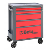 Wózek narzędziowy pusty z 5 szufladami czerwono-szary Beta 2400/RSC24/5-R