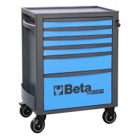 Wózek narzędziowy pusty z 6 szufladami niebiesko-szary Beta 2400/RSC24/6-B