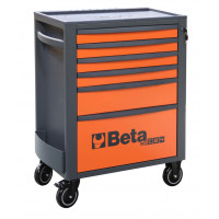 Wózek narzędziowy pusty z 6 szufladami pomarańczowo-szary Beta 2400/RSC24/6-O