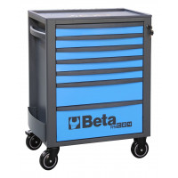 Wózek narzędziowy pusty z 7 szufladami niebiesko-szary Beta 2400/RSC24/7-B