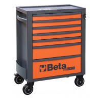 Wózek narzędziowy pusty z 7 szufladami pomarańczowo-szary Beta 2400/RSC24/7-O