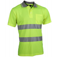 Koszulka polo Coolpass ostrzegawcza żółta Vizwell VWPS01-AY