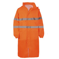 Długie płaszcze przeciwdeszczowe ostrzegawcze pomarańczowe Vizwell VWJK67LO