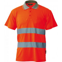 Koszulka polo ostrzegawcza o intensywnej widzialności pomarańczowa Vizwell VWPS01-BO