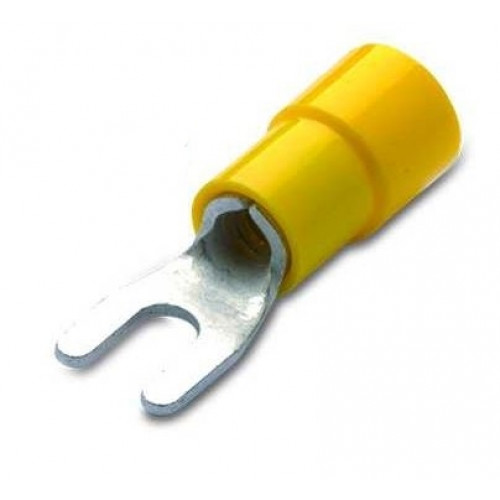 Końcówki widełkowe izolowane żółte PVC 50szt. BM Group 00314-00338 - przekrój: 4-6mm2