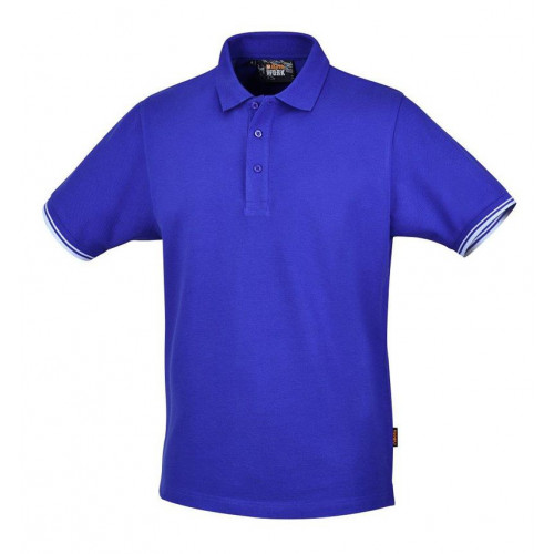 Koszulka polo bawełniana z trzema guzikami jasnoniebieska Beta 7547AZ