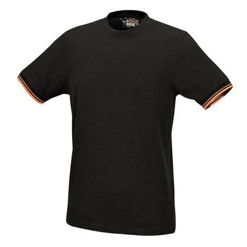 T-shirt bawełniany czarny Beta 7549NE