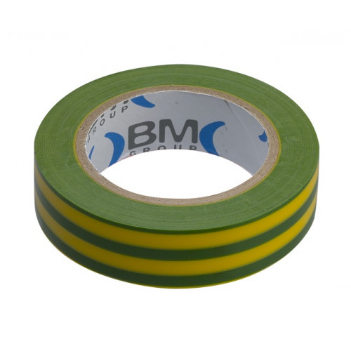 Taśma elektroizolacyjna (10 szt.) 15mmx10m żółto-zielona BM Group ESB1510GV