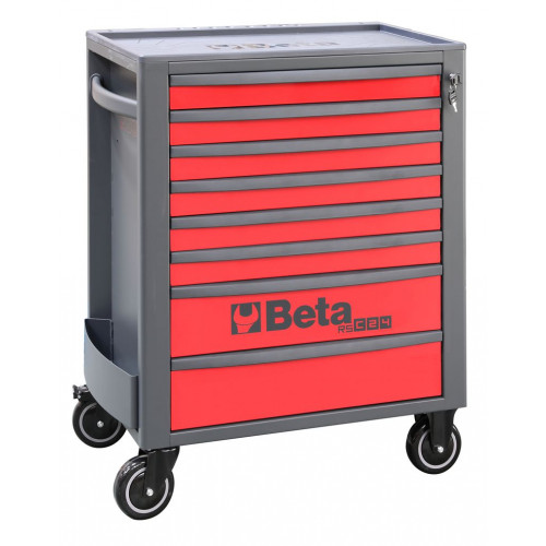 Wózek narzędziowy pusty z 8 szufladami czerwono-szary Beta 2400/RSC24/8-R