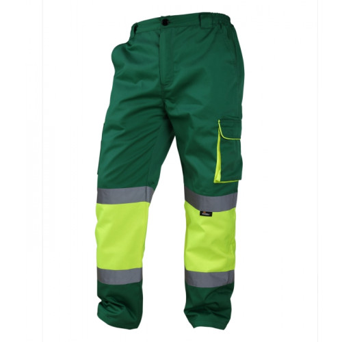 Spodnie robocze ostrzegawcze  Vizwell VWTC07-BYG (żółto-zielona)