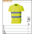 T-shirt ostrzegawczy żółty Vizwell VWTS01-BY