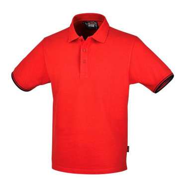 Koszulka polo bawełniana z trzema guzikami czerwona Beta 7547R