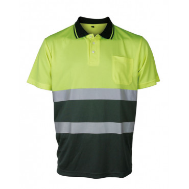 Koszulka Polo ostrzegawcza Contrast Vizwell VWPS13YDG ( żółto-zielona)