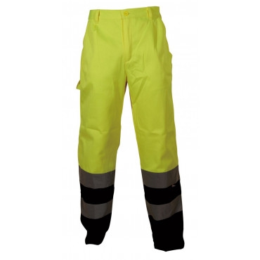 Spodnie robocze ostrzegawcze żółto-granatowe Vizwell VWTC07-2BYN